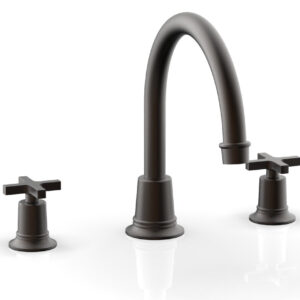 Phylrich HEX MODERN Deck Tub Set – Cross Handles 501-42 – Oil Rubbed Bronze