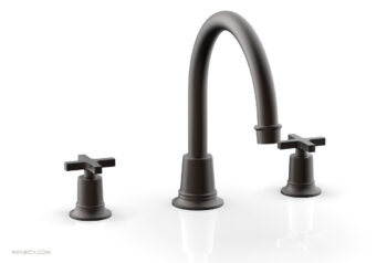 Phylrich HEX MODERN Deck Tub Set - Cross Handles 501-42 - Oil Rubbed Bronze