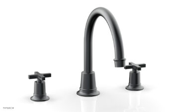 Phylrich HEX MODERN Deck Tub Set - Cross Handles 501-42 - Gun Metal