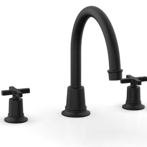 Phylrich HEX MODERN Deck Tub Set – Cross Handles 501-42 – Matte Black