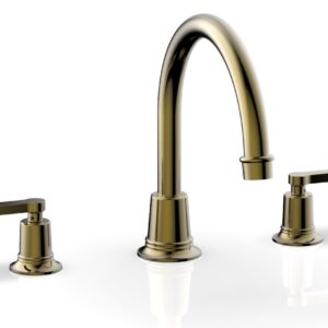Phylrich HEX MODERN Deck Tub Set – Lever Handles 501-43 – Antique Brass