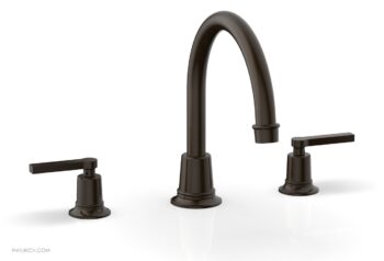 Phylrich HEX MODERN Deck Tub Set - Lever Handles 501-43 - Antique Bronze