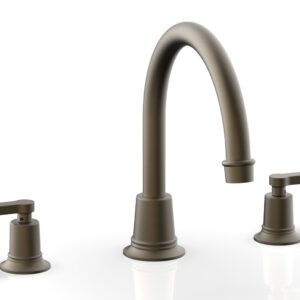 Phylrich HEX MODERN Deck Tub Set – Lever Handles 501-43 – Architectural Bronze