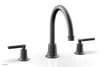 Phylrich HEX MODERN Deck Tub Set - Lever Handles 501-43 - Gun Metal