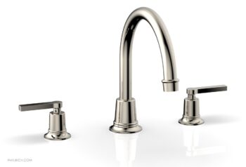 Phylrich HEX MODERN Deck Tub Set - Lever Handles 501-43 - Polished Nickel