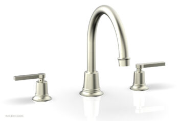 Phylrich HEX MODERN Deck Tub Set - Lever Handles 501-43 - Satin Nickel