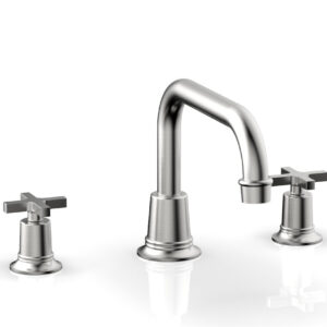 Phylrich HEX MODERN Deck Tub Set – Cross Handles 501-44 – Satin Chrome