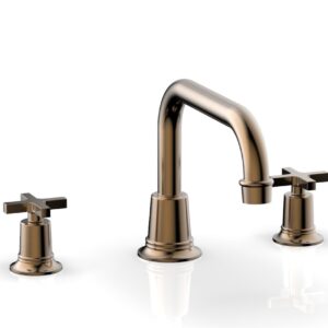Phylrich HEX MODERN Deck Tub Set – Cross Handles 501-44 – Old English Brass