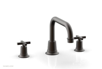 Phylrich HEX MODERN Deck Tub Set - Cross Handles 501-44 - Oil Rubbed Bronze