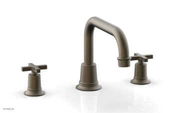 Phylrich HEX MODERN Deck Tub Set - Cross Handles 501-44 - Architectural Bronze