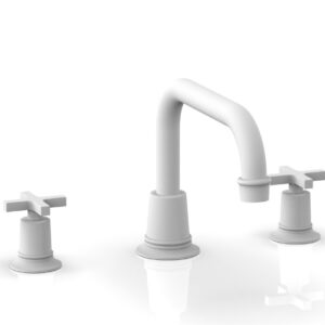 Phylrich HEX MODERN Deck Tub Set – Cross Handles 501-44 – Satin White