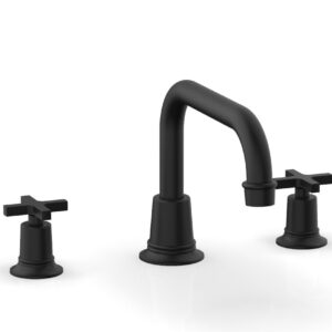 Phylrich HEX MODERN Deck Tub Set – Cross Handles 501-44 – Matte Black