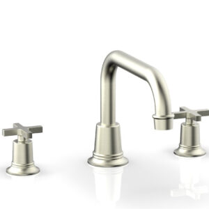 Phylrich HEX MODERN Deck Tub Set – Cross Handles 501-44 – Satin Nickel