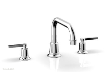 Phylrich HEX MODERN Deck Tub Set - Lever Handles 501-45 - Polished Chrome