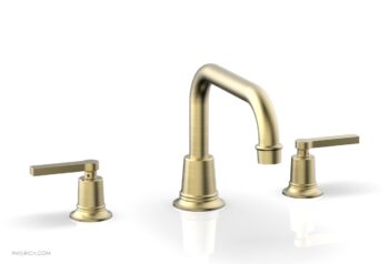 Phylrich HEX MODERN Deck Tub Set - Lever Handles 501-45 - Burnished Gold