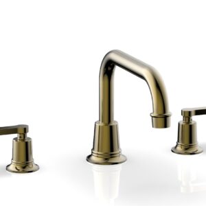 Phylrich HEX MODERN Deck Tub Set – Lever Handles 501-45 – Antique Brass