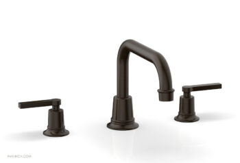 Phylrich HEX MODERN Deck Tub Set - Lever Handles 501-45 - Antique Bronze