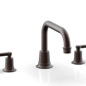 Phylrich HEX MODERN Deck Tub Set – Lever Handles 501-45 – Weathered Copper