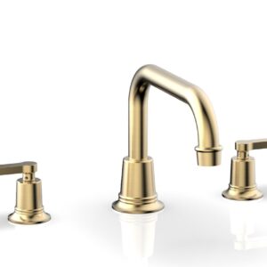 Phylrich HEX MODERN Deck Tub Set – Lever Handles 501-45 – Satin Brass