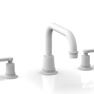Phylrich HEX MODERN Deck Tub Set – Lever Handles 501-45 – Satin White