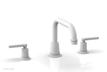 Phylrich HEX MODERN Deck Tub Set - Lever Handles 501-45 - Satin White