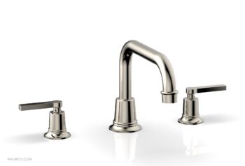 Phylrich HEX MODERN Deck Tub Set - Lever Handles 501-45 - Polished Nickel