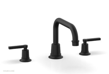 Phylrich HEX MODERN Deck Tub Set - Lever Handles 501-45 - Matte Black