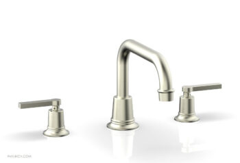Phylrich HEX MODERN Deck Tub Set - Lever Handles 501-45 - Satin Nickel