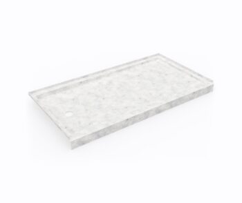 Swan 32 x 60 Swanstone Alcove Shower Pan with Left Hand Drain in Ice