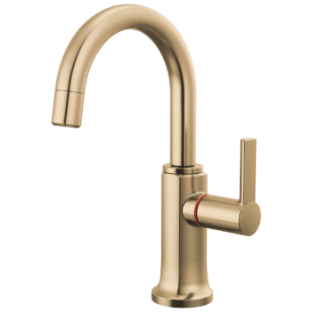 Brizo Kintsu®: Instant Hot Faucet with Arc Spout In Lumicoat® Luxe Gold