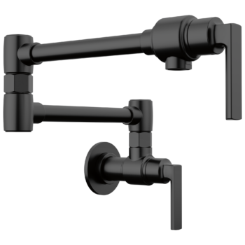Brizo Kintsu®: Wall Mount Pot Filler with Lever Handle In Matte Black