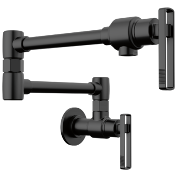 Brizo Kintsu®: Wall Mount Pot Filler with Knob Handle  In Matte Black