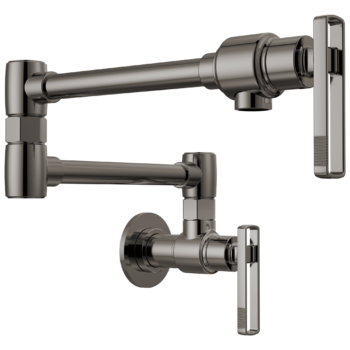 Brizo Kintsu®: Wall Mount Pot Filler with Knob Handle  In Lumicoat® Black Onyx