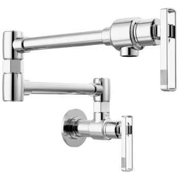 Brizo Kintsu®: Wall Mount Pot Filler with Knob Handle  In Lumicoat® Chrome