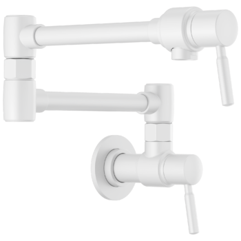 Brizo Brizo European: Wall Mount Pot Filler Faucet In Matte White