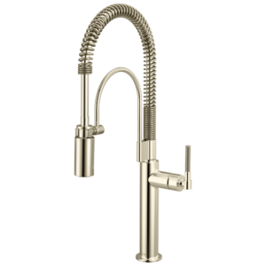 Brizo Litze®: Semi-Professional Kitchen Faucet – Knurled Handle In Polished Nickel