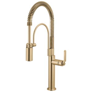 Brizo Litze®: Semi-Professional Kitchen Faucet – Industrial Handle In Luxe Gold