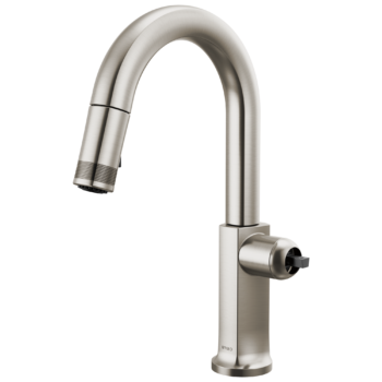 Brizo Kintsu®: Pull-Down Prep Faucet with Arc Spout - Less Handle In Lumicoat® Stainless