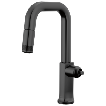 Brizo Kintsu®: Pull-Down Prep Faucet with Square Spout - Less Handle In Matte Black