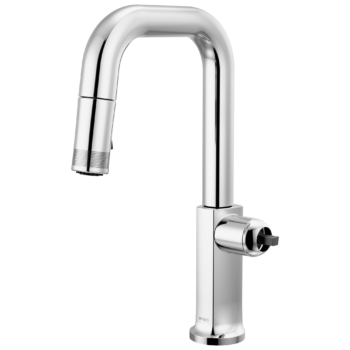 Brizo Kintsu®: Pull-Down Prep Faucet with Square Spout - Less Handle In Lumicoat® Chrome