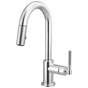 Brizo Litze®: Pull-Down Prep Faucet with Arc Spout – Knurled Handle In Chrome