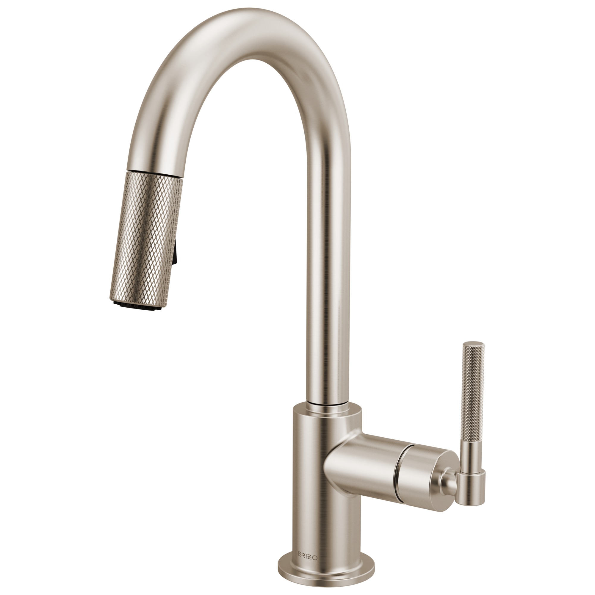 Brizo Litze®: Pull-Down Prep Faucet with Arc Spout - Knurled Handle In Stainless