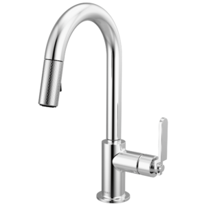Brizo Litze®: Pull-Down Prep Faucet with Arc Spout – Industrial Handle In Chrome