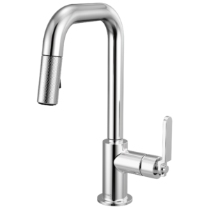 Brizo Litze®: Pull-Down Prep Faucet with Square Spout – Industrial Handle In Chrome