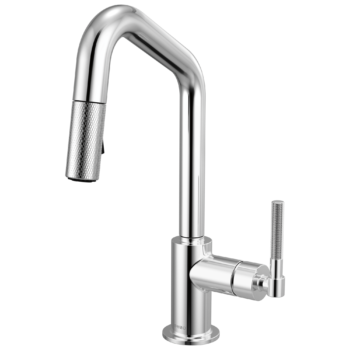 Brizo Litze®: Pull-Down Prep Faucet with Angle Spout - Knurled Handle In Chrome