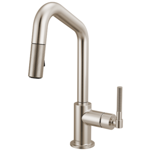 Brizo Litze®: Pull-Down Prep Faucet with Angle Spout – Knurled Handle In Stainless