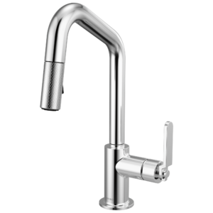 Brizo Litze®: Pull-Down Prep Faucet with Angle Spout – Industrial Handle In Chrome