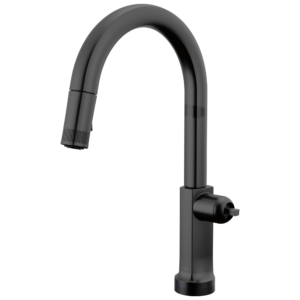 Brizo Kintsu®: SmartTouch® Pull-Down Faucet with Arc Spout – Less Handle In Matte Black