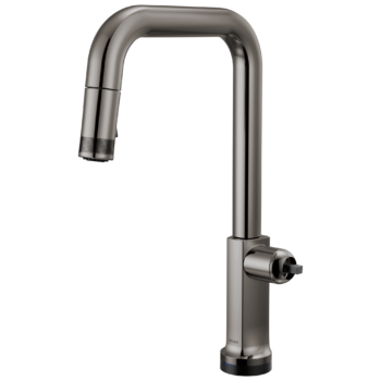 Brizo Kintsu®: SmartTouch® Pull-Down Faucet with Square Spout - Less Handle In Lumicoat® Black Onyx