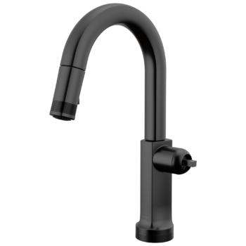 Brizo Kintsu®: SmartTouch® Pull-Down Prep Faucet with Arc Spout - Less Handle In Matte Black